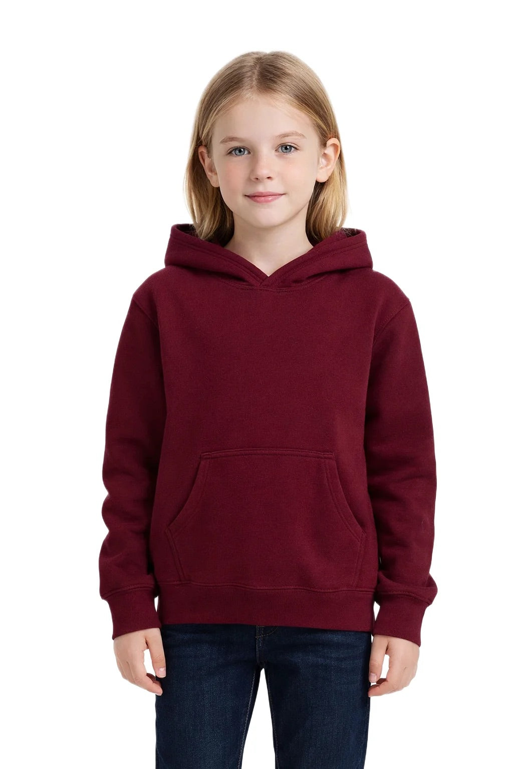 Milltex 517 Youth Unisex Hoodie | Midweight Cotton Blend Pullover Sweatshirt
