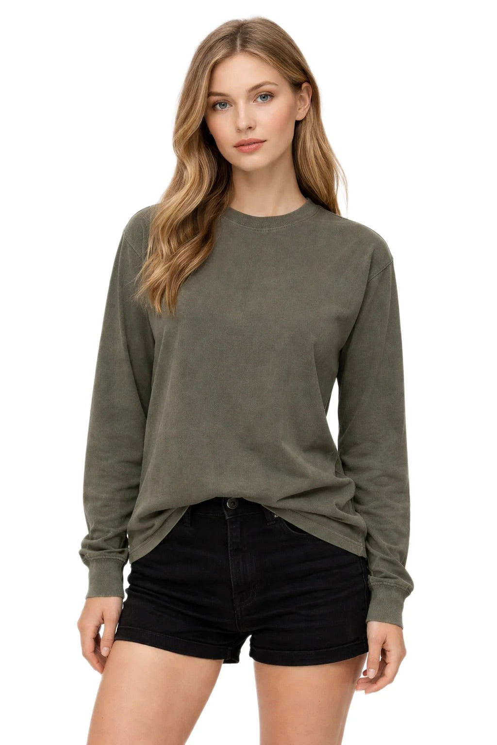Milltex 401 Unisex Mid Weight Pigment Dyed Long Sleeve Tee