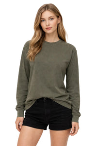 Milltex 401 Unisex Mid Weight Pigment Dyed Long Sleeve Tee