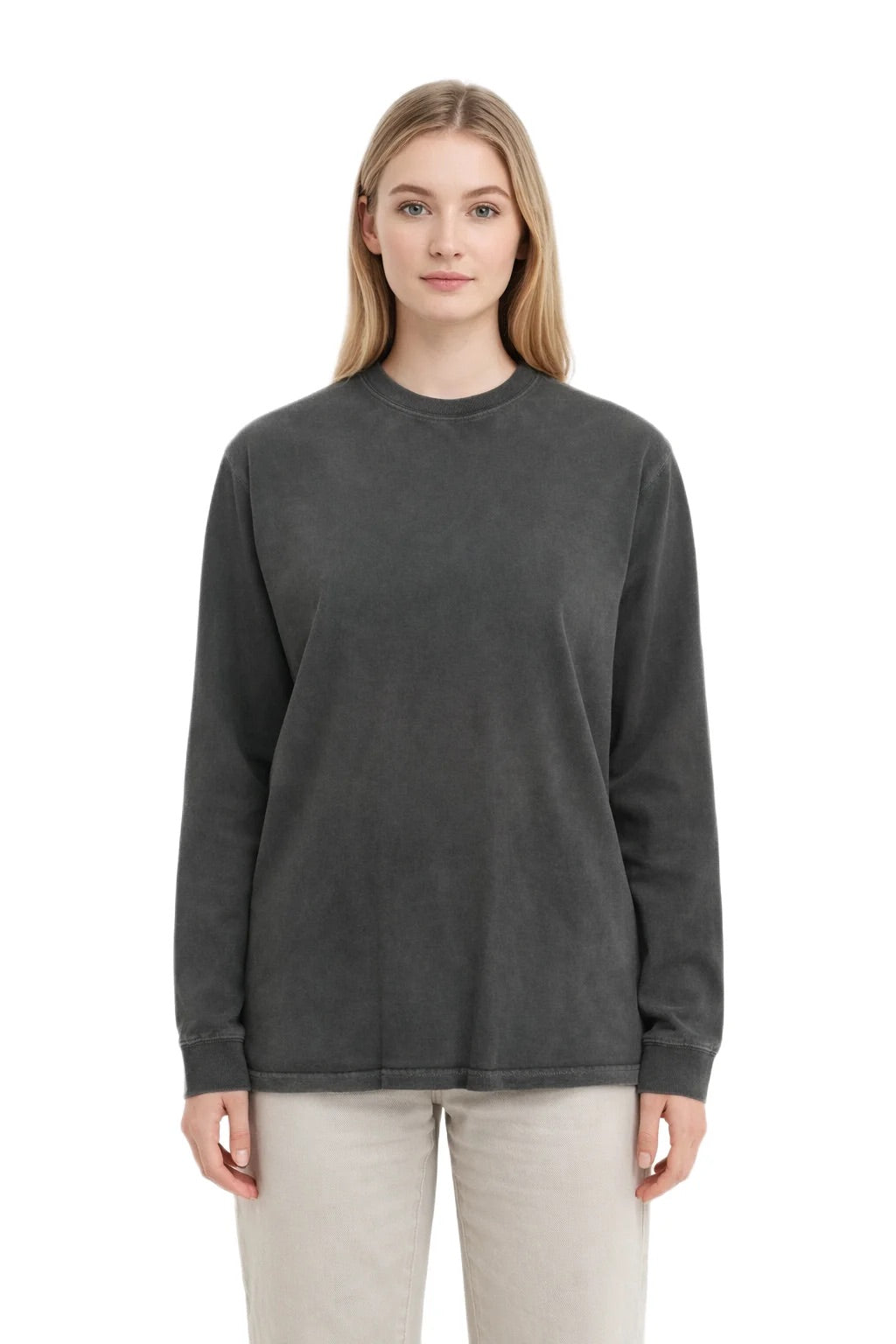 Milltex 401 Unisex Mid Weight Pigment Dyed Long Sleeve Tee