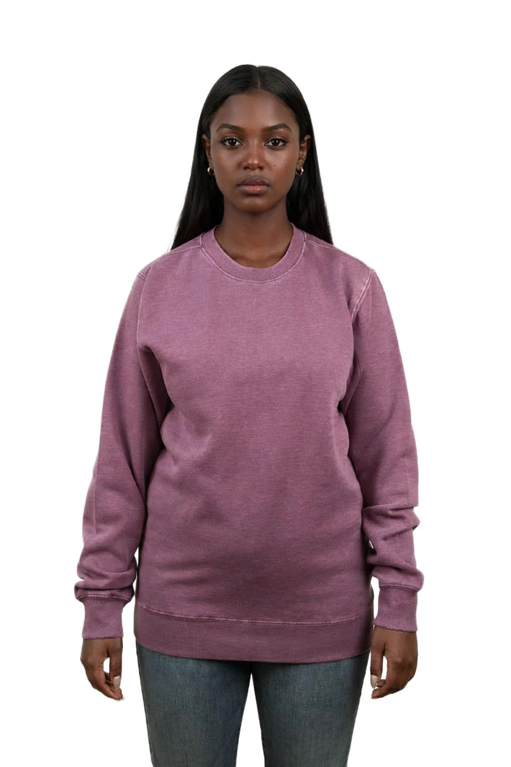 Milltex 603 Unisex Vintage Fleece Textured Crewneck Sweatshirt