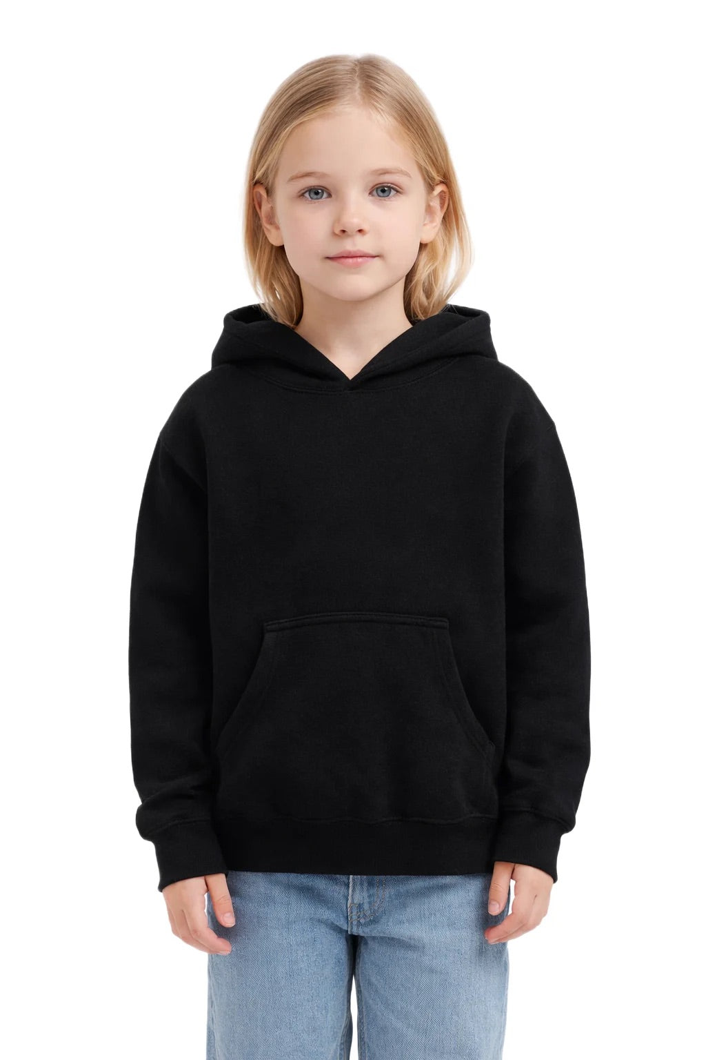 Milltex 517 Youth Unisex Hoodie | Midweight Cotton Blend Pullover Sweatshirt