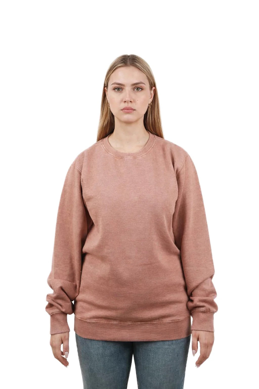 Milltex 603 Unisex Vintage Fleece Textured Crewneck Sweatshirt
