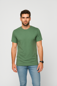 Milltex 900 Unisex Short Sleeve Tubular Fit Tee - Green Heather